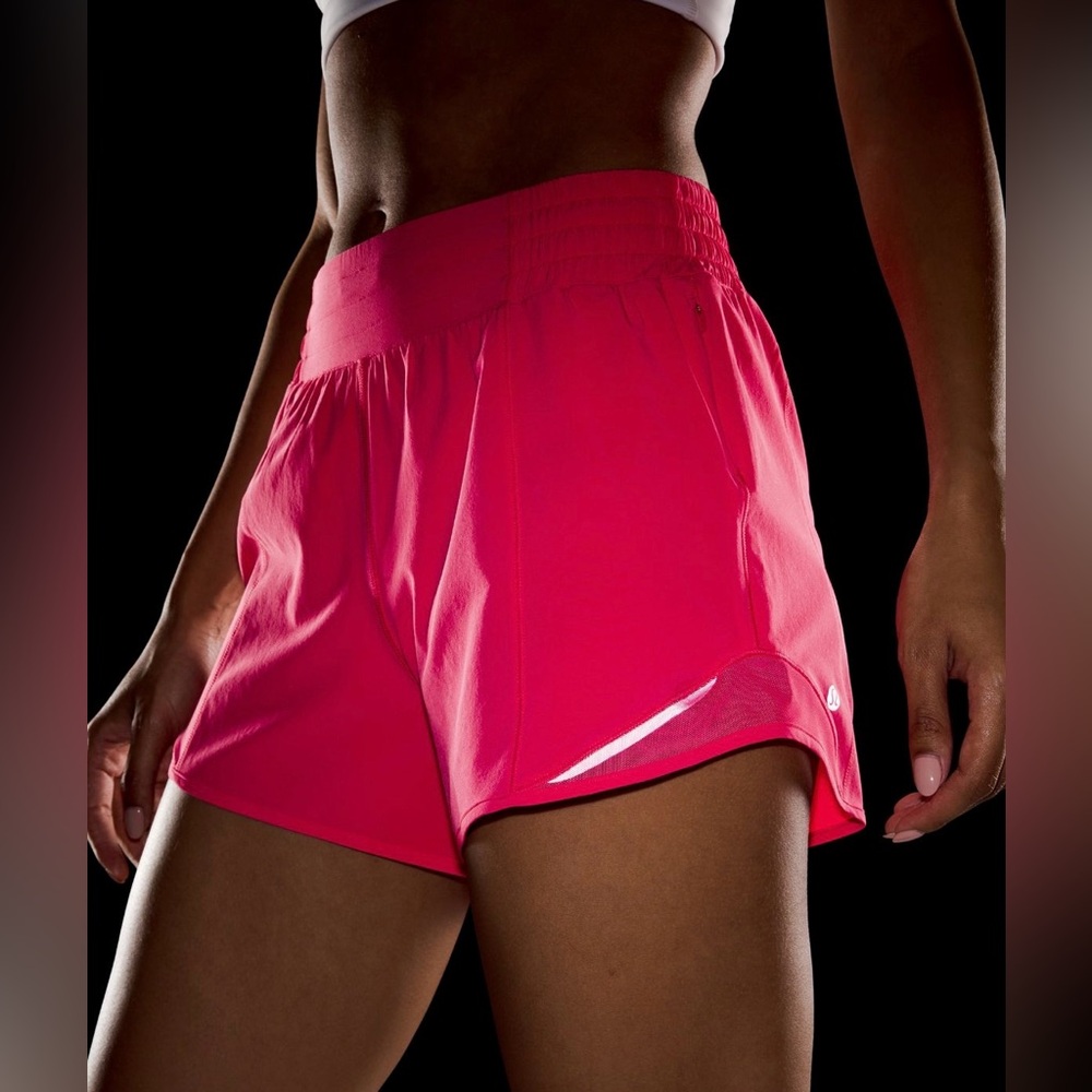 SOLD NWT Lululemon Hotty Hot High Rise Lined Short 4" in Lipgloss Pink Size 6 - Picture 6 of 11